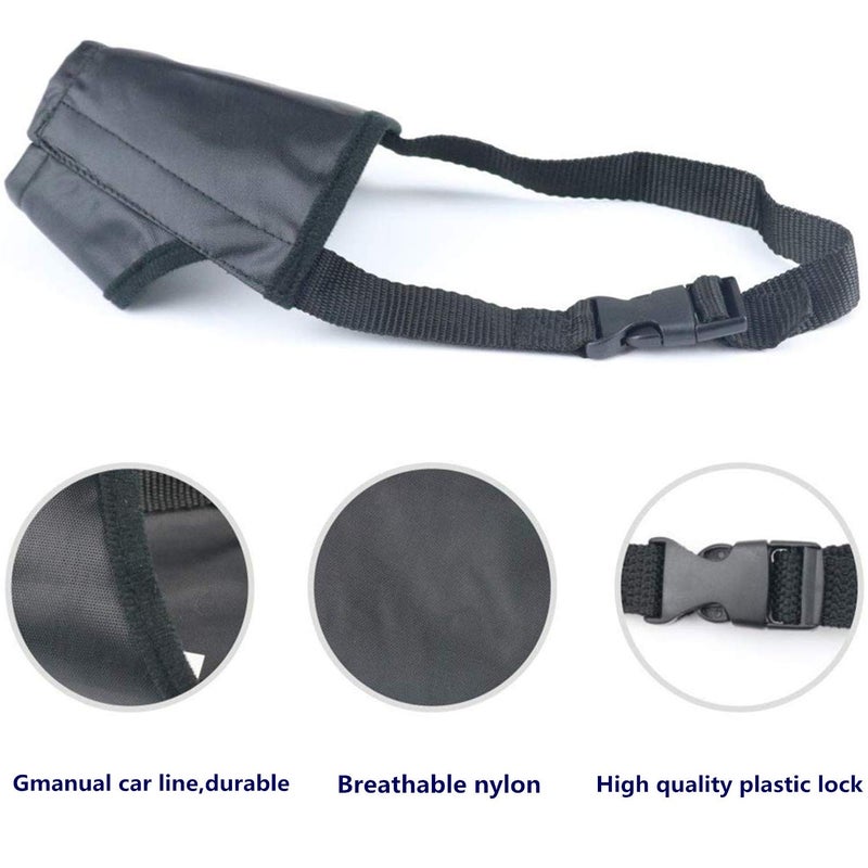 JYHY Dog Muzzles Suit - 7PCS Dog Muzzles Adjustable Quick Fit pet Muzzle Prevent from Biting Barking and Chewing for Small Medium Large Dogs,Black - Image 2